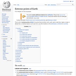 Extreme points of Earth
