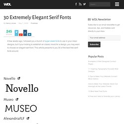 30 Extremely Elegant Serif Fonts