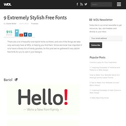 9 Extremely Stylish Free Fonts