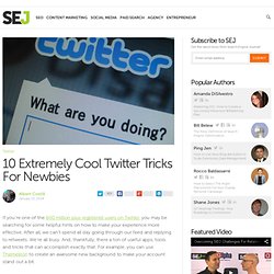10 Extremely Cool Twitter Tricks For Newbies