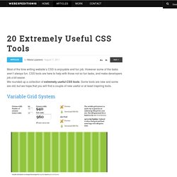 20 Extremely Useful CSS Tools