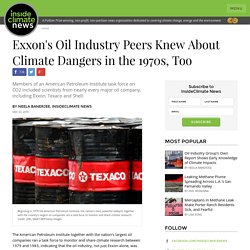 Exxon's Oil Industry Peers Knew About Climate Dangers in the 1970s, Too