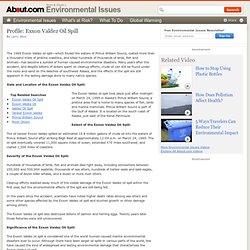 Exxon Valdez Oil Spill - Profile - Exxon Valdez Oil Spill