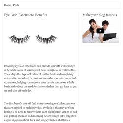 Eye Lash Extensions Benefits