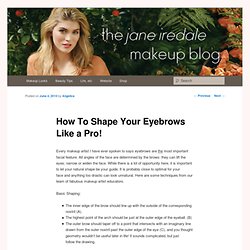 How To Shape Your Eyebrows Like a Pro!