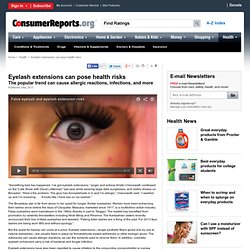 Eyelash Extension Health Risks