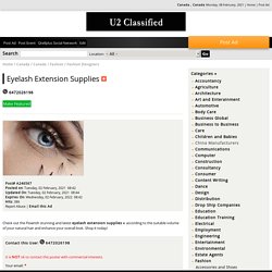 Eyelash Extension Supplies - Canada , Canada