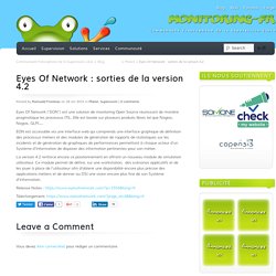 28/10/2015 Eyes Of Network : sorties de la version 4.2