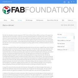 Fab Foundation – What is a Fab Lab?