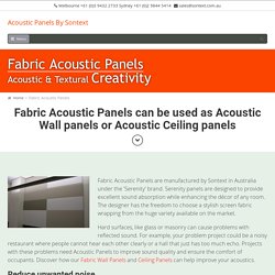 Acoustic Fabric Panel by Sontext