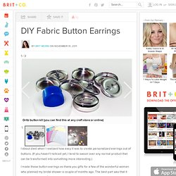 DIY Fabric Button Earrings