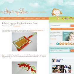 Fabric Luggage Tag for Business Card