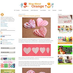 Fabric Valentine hearts garland