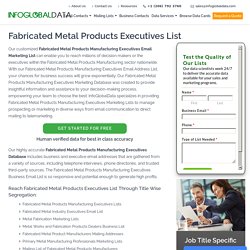 Fabricated Metal Products Manufacturing Executives Lists