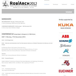 Rob|Arch 2012 - Robotic Fabrication in Architecture, Art, and Design