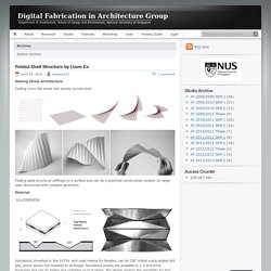 Digital Fabrication in Architecture Group