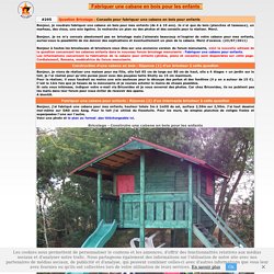 Plan fabrication cabane pour enfants - planches de bois bricolage maison - Construire Une Cabane extérieur Jeux de plein air