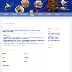 Fabrication de médaille : Contacter FIA, achat et création de médaille, trophées, pin's et médaille personnalisée