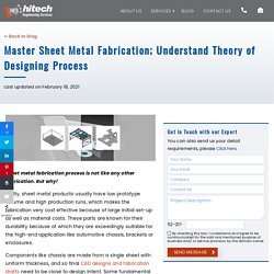 Master Sheet Metal Fabrication; Understand Theory of Designing Process