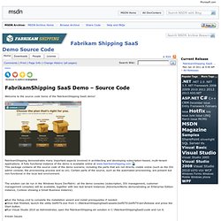 Fabrikam Shipping SaaS Demo Source Code