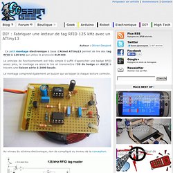 Fabriquer une lecteur de tag RFID 125 kHz avec un ATtiny13