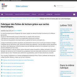 Fabriquer des fiches de lecture grâce aux cartes heuristiques.