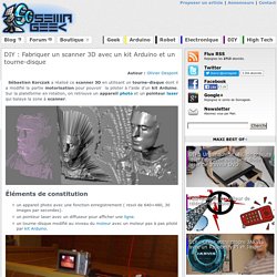 Fabriquer un scanner 3D avec un kit Arduino et un tourne-disque