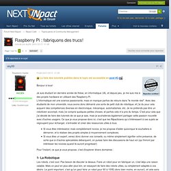Raspberry Pi : fabriquons des trucs! - Topics perso et Community Management