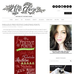 Fabulous Free Festive Christmas Fonts