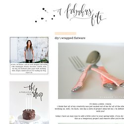 A Fabulous Fete: diy \ wrapped flatware