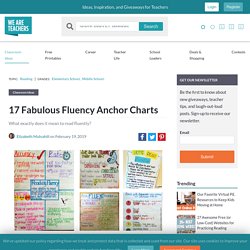 17 Fabulous Fluency Anchor Charts