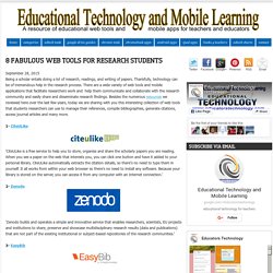 8 Fabulous web Tools for Research Students