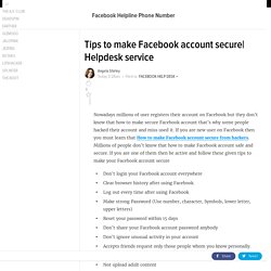 Tips to secure your Facebook account