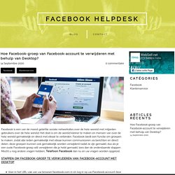 Hoe verwijder ik een Facebook-groep op het bureaublad?