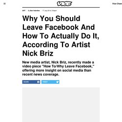 Why You Should Leave Facebook And How To Actually Do It, According To Artist Nick Briz