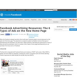 Facebook Advertising Resources: The 6 Types of Ads on the New Ho