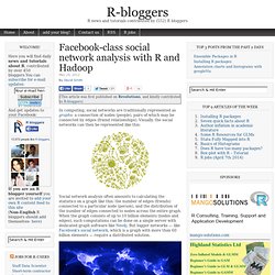 Facebook-class social network analysis with R and Hadoop