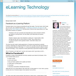 Facebook as a Learning Platform