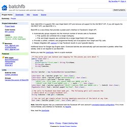 batchfb - Java API for Facebook with automatic batching