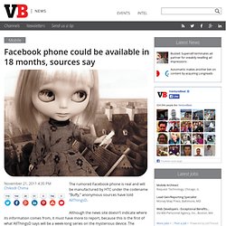 Facebook phone Buffy is real, could be available in 18 months