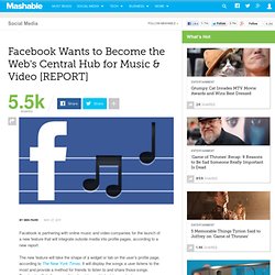 Facebook Wants to Become the Web's Central Hub for Music & Video [REPORT]