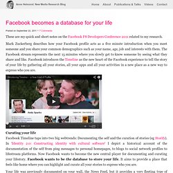 Facebook becomes a database for your life