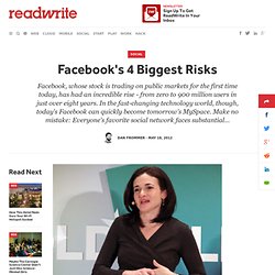 Facebook's 4 Biggest Risks