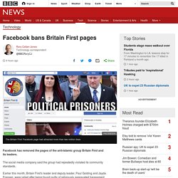 Facebook bans Britain First pages