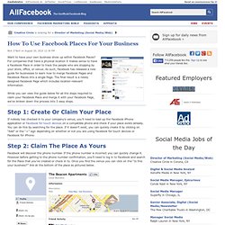 How To Use Facebook Places For Your Business