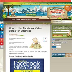 How to Use Facebook Video Cards for Business