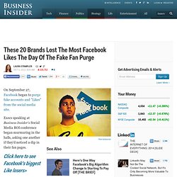 These 20 Brands Lost Most Facebook Likes In Purge