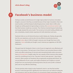 Facebook’s business model