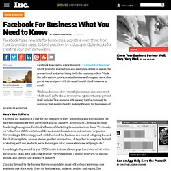 Facebook For Business: What You Need to Know
