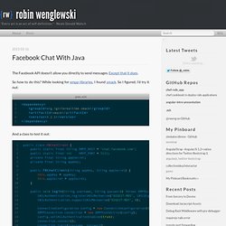 Facebook Chat with Java - robin wenglewski